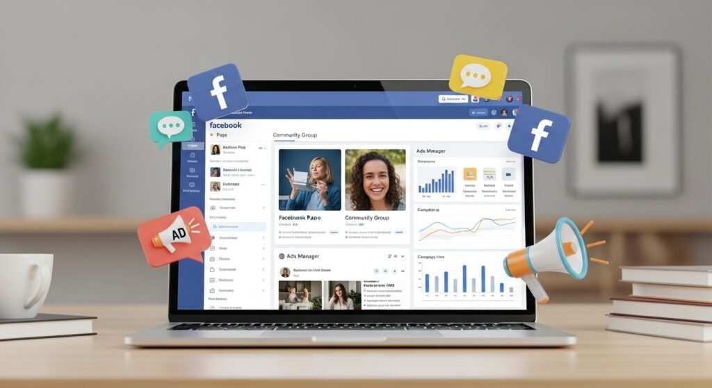 Facebook Page, Groups, Ads Manager